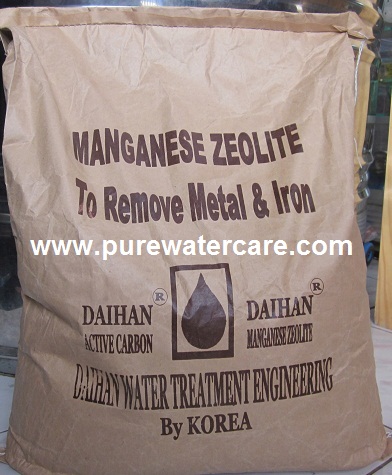 Kemasan Mangan Zeolite 1 sak = 20 Kg